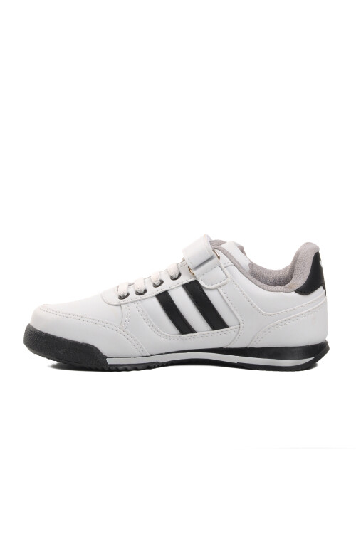 White-Black Childrens Sports Shoes Effective PU P