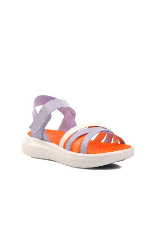 AyakmodLilac-Orange Girl's Flat Sandals 24-999 F