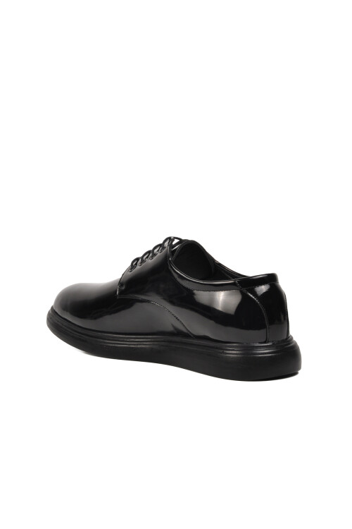 Black Patent Leather Mens Casual Shoes P200 M