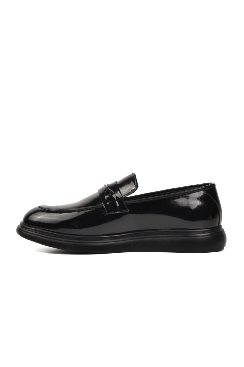 Black Patent Leather Mens Casual Shoes P300 M
