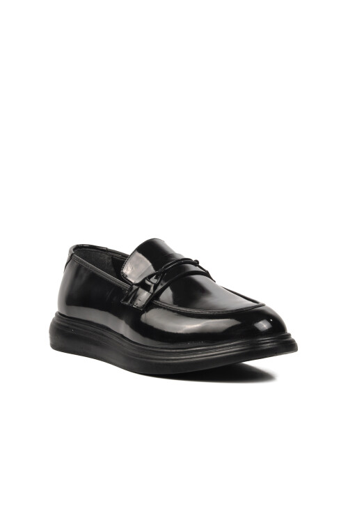 Black Patent Leather Mens Casual Shoes P300 M