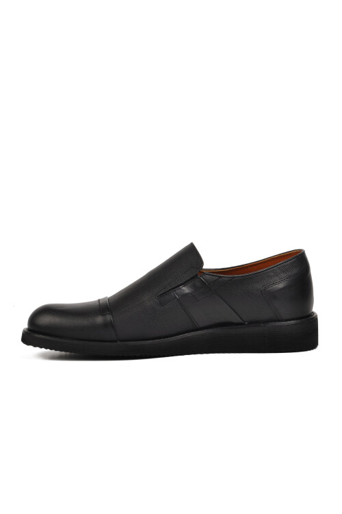 Black Genuine Leather Mens Casual Shoes Premium 03256 M