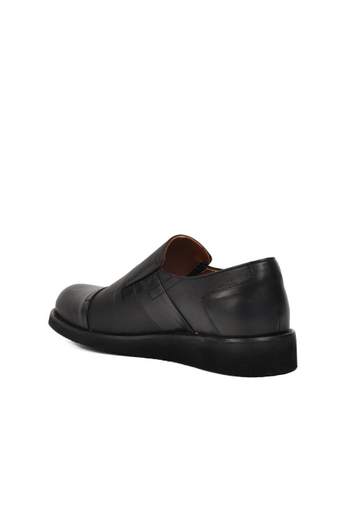 Black Genuine Leather Mens Casual Shoes Premium 03256 M