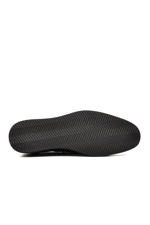 Black Genuine Leather Mens Casual Shoes Premium 03256 M