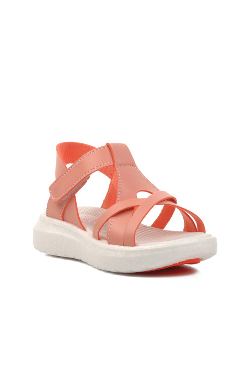 Pudra  Çocuk Düz Sandalet 24-995 P