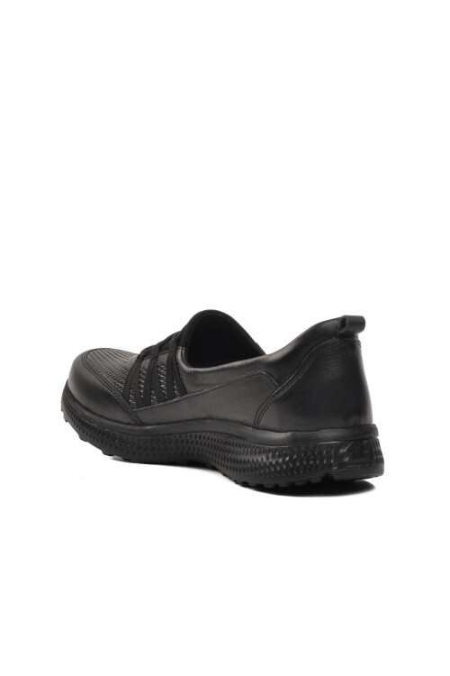 Black Genuine Leather Womens Casual Shoes 017-DZ