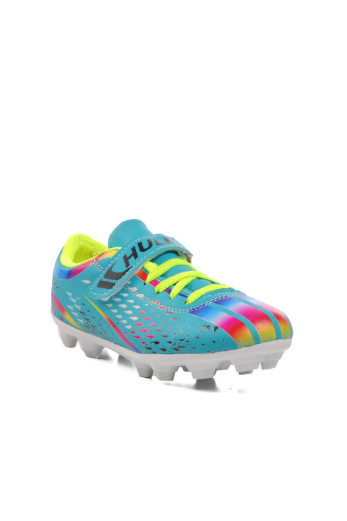 Turquoise White Boys Cleats 129 F