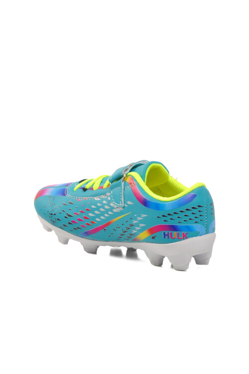 Turquoise White Boys Cleats 129 F