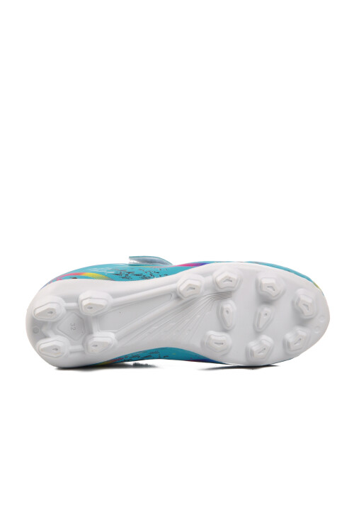 Turquoise White Boys Cleats 129 F
