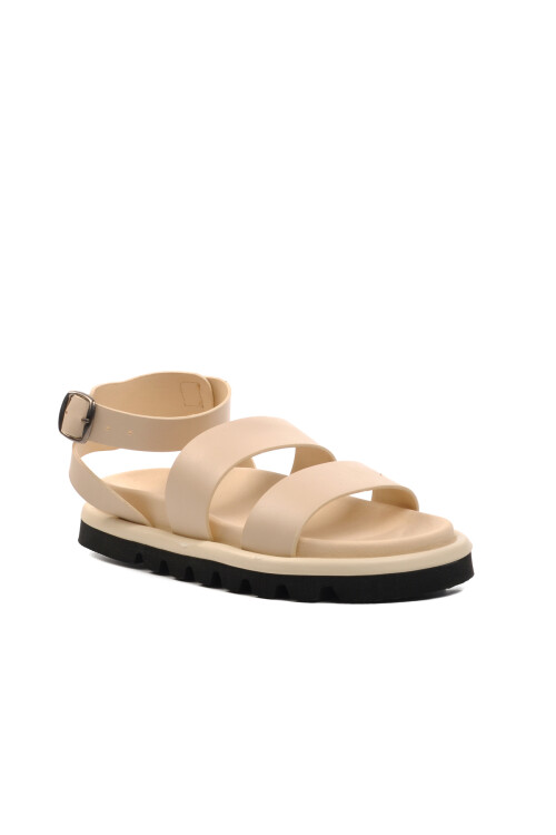 Beige Womens Flat Sandals 158 Z
