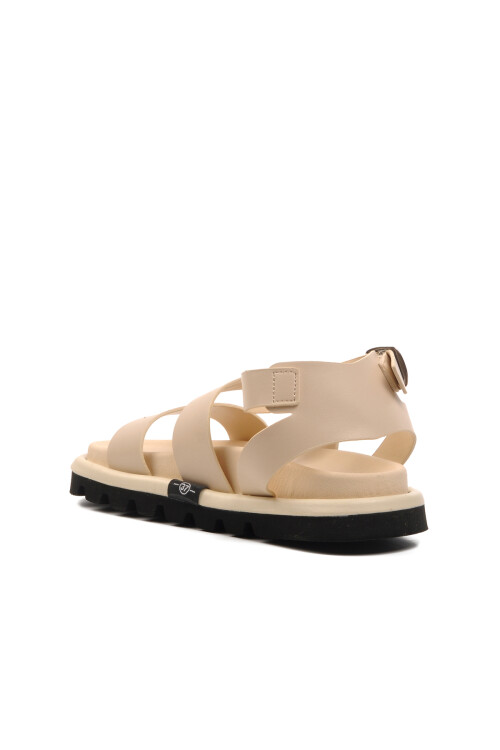 Beige Womens Flat Sandals 158 Z