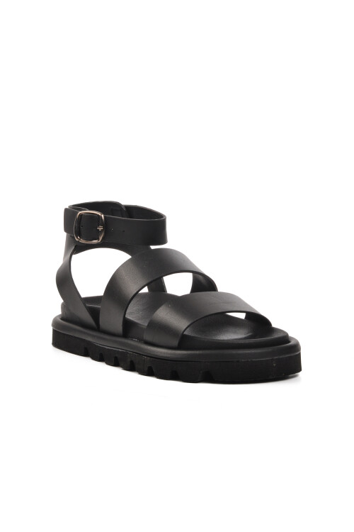 Siyah  Kadın Düz Sandalet 158 Z