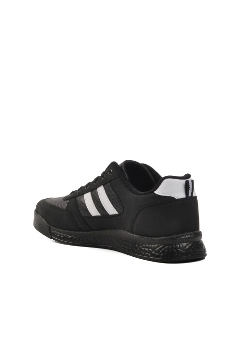 Black-White Lace-Up Mens Sneakers 2024-25K M