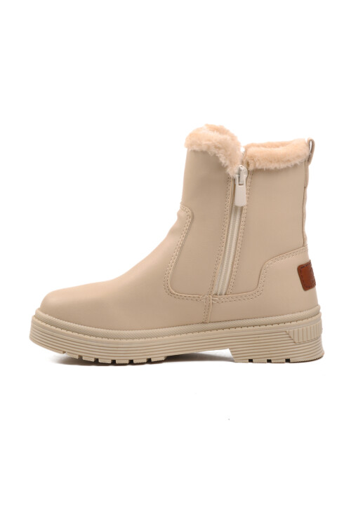AyakmodBeige Fur-lined Girl's Boots 23003 F