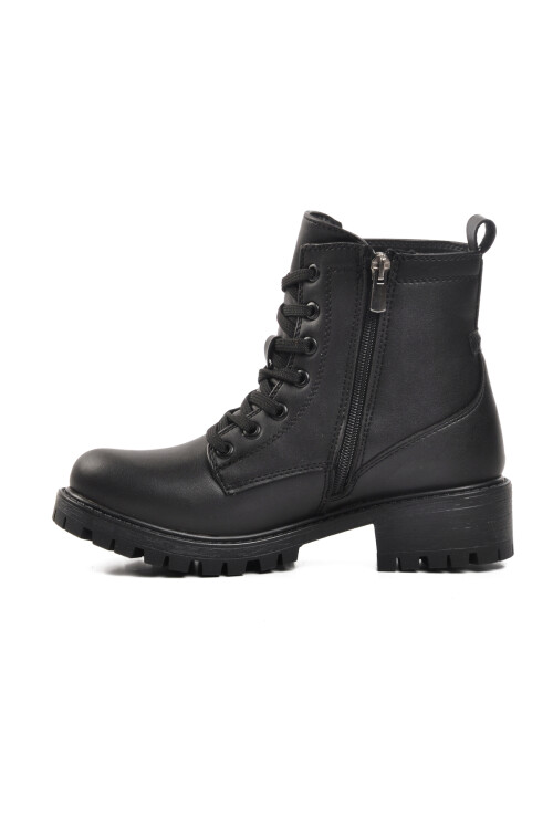 Siyah İçi Polarlı Kaymaz Taban Kadın Bot 23008 Z