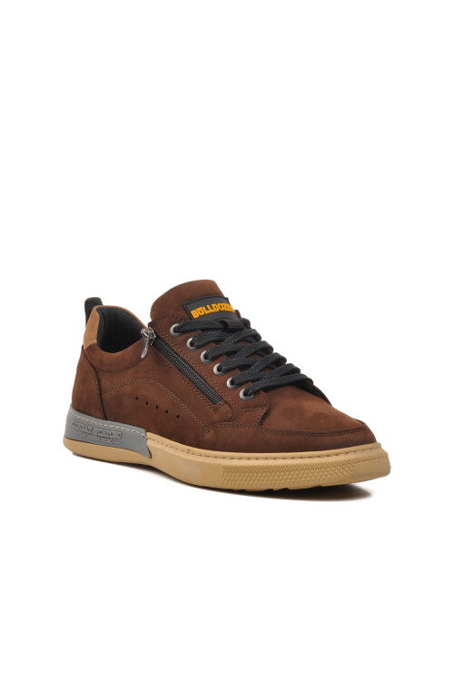Brown Nubuck Mens Casual Shoes 231220 M
