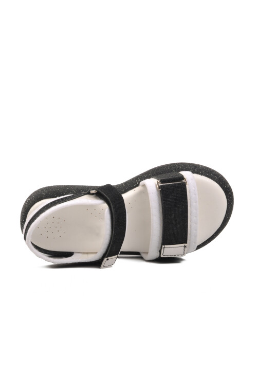 Siyah Ortopedik Kız Çocuk Sandalet 24-402 P