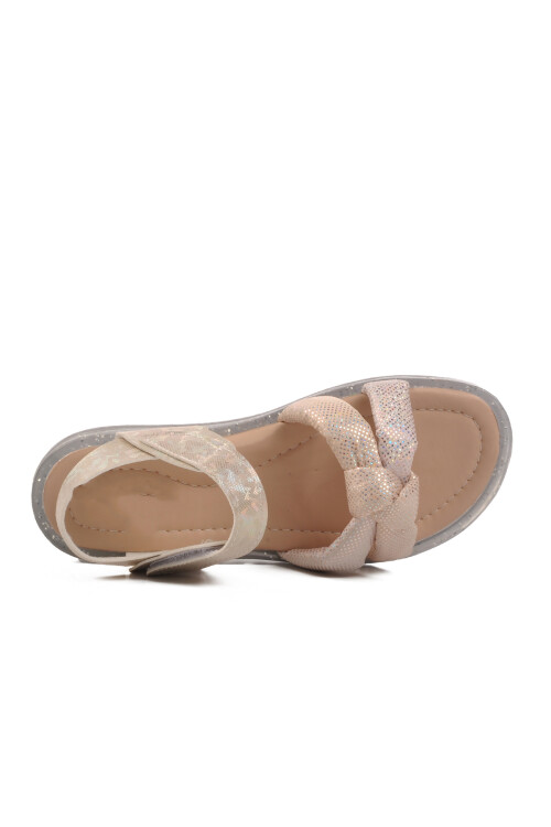 AyakmodPearl Glitter Orthopedic Girls Sandals 24-409 F