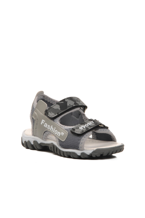 صندل رياضي رمادي مموه للأولاد مقاس 24-410 P