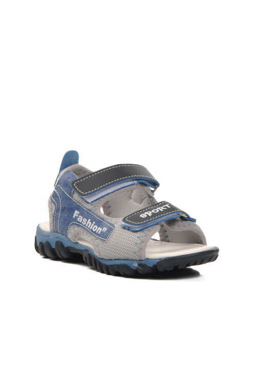 Lacivert Mavi Ortopedik Erkek Çocuk Spor Sandalet 24-410 P