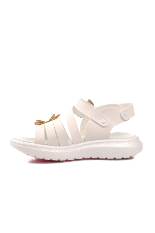 AyakmodWhite Girl's Flat Sandals 24-997 F
