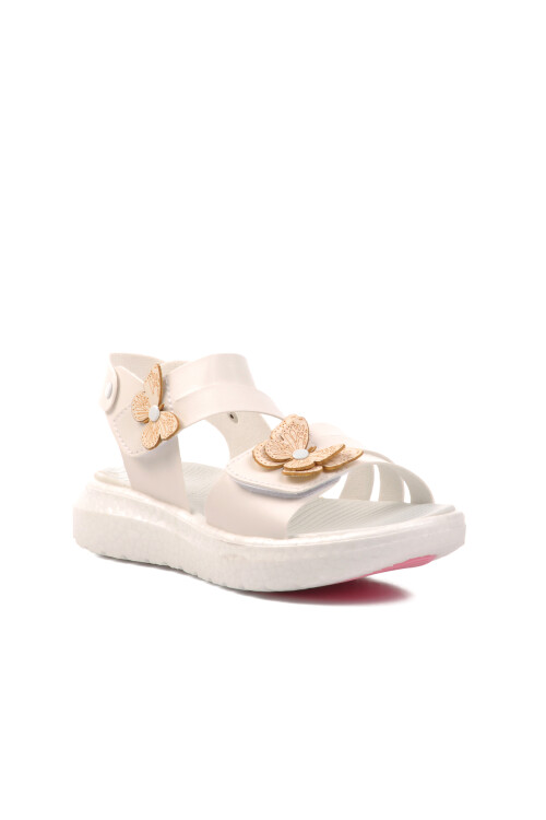 AyakmodWhite Girl's Flat Sandals 24-997 F