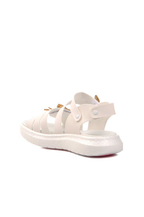 AyakmodWhite Girl's Flat Sandals 24-997 F