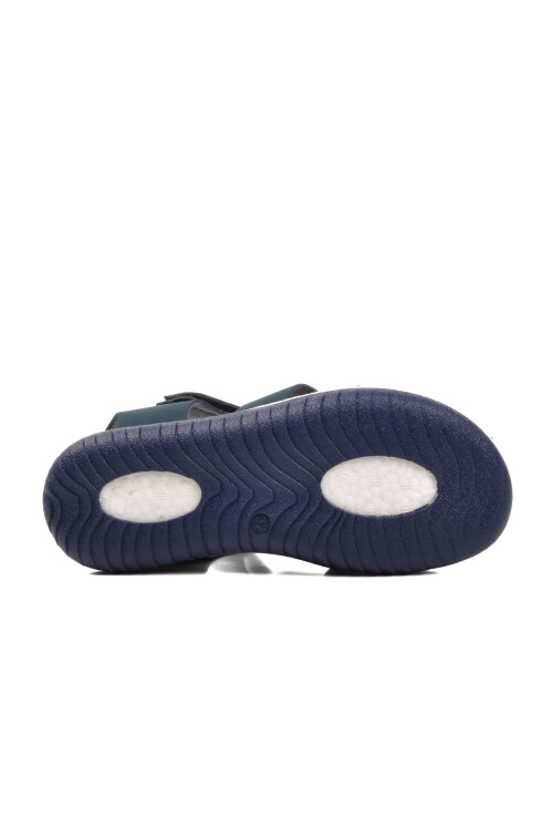 Navy Blue Nubuck Boys Flat Sandals 24-998 F