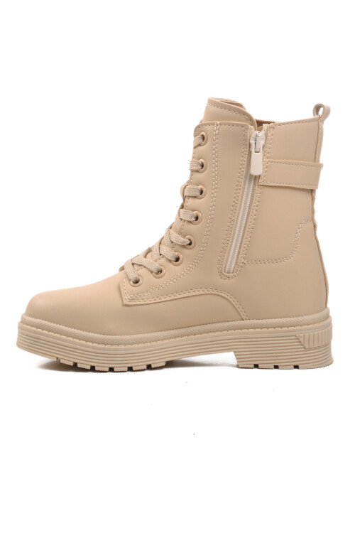 ايكمودحذاء بوت للبنات من الصوف القطبي باللون البيج 24030 F