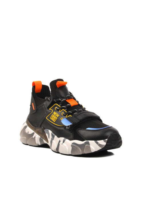 Black Polyester Blend Mens Sneakers 24K573 M