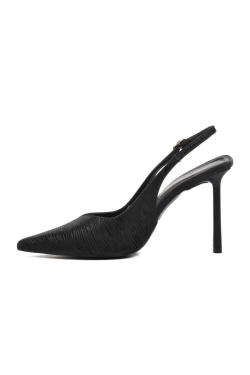 Black Thin Heeled Womens Evening Shoes 298226 Z
