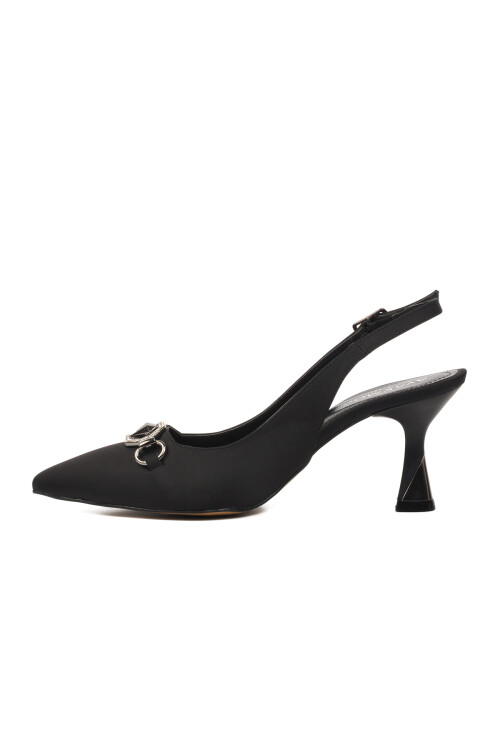 Siyah İnce Topuklu Kadın Abiye Ayakkabı 312100 Z