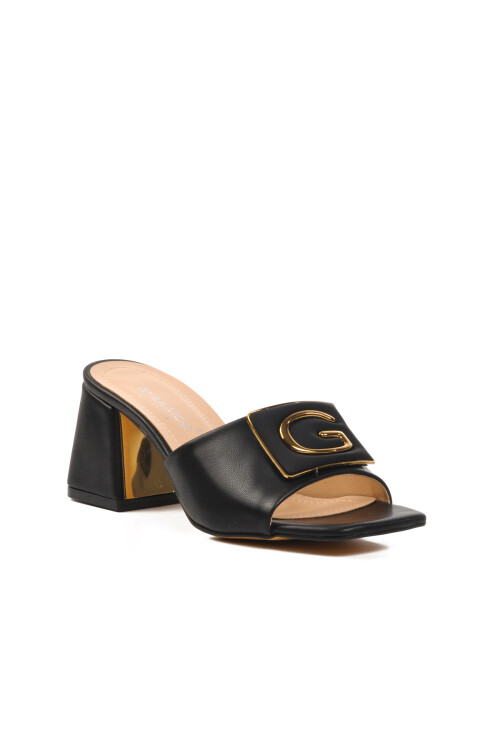 Black Womens Slippers 312164 Z