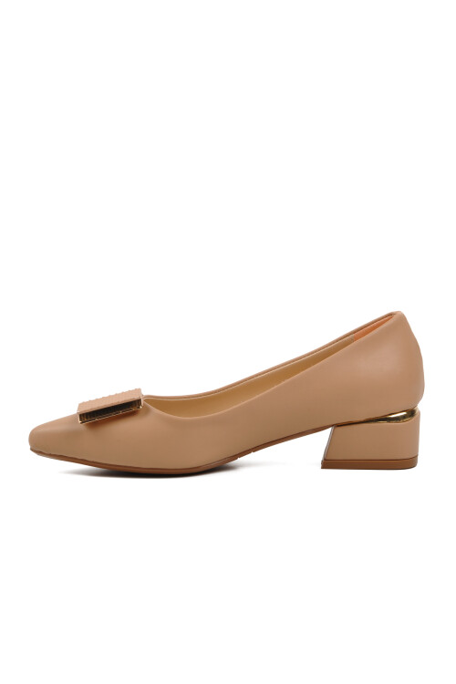 Nude Kadın Topuklu Abiye Ayakkabı 314081 Z