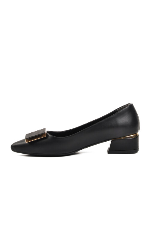 Siyah Kadın Topuklu Abiye Ayakkabı 314081 Z