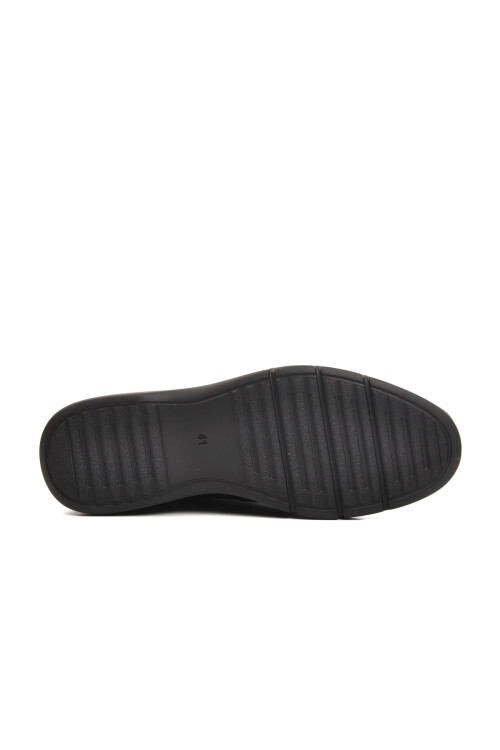 حذاء كاجوال رجالي من جلد النوبوك الأسود 33277 M