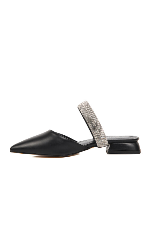 Siyah Taş işlemeli Kadın Abiye Ayakkabı 417578 Z