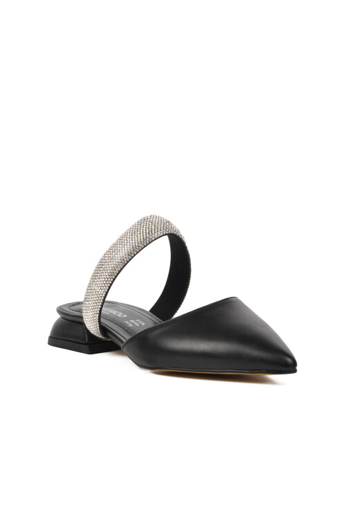 Siyah Taş işlemeli Kadın Abiye Ayakkabı 417578 Z