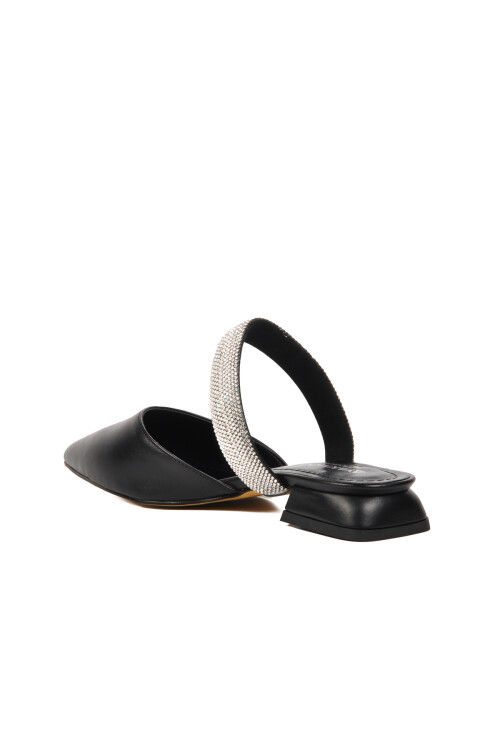 Siyah Taş işlemeli Kadın Abiye Ayakkabı 417578 Z