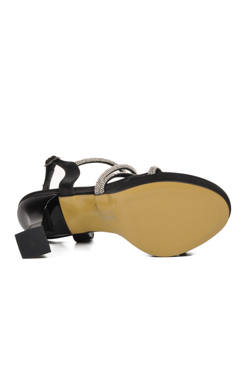 Siyah İnce Topuklu Kadın Abiye Ayakkabı 529222 Z