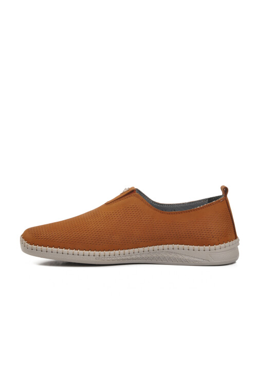 Tan Genuine Leather Mens Casual Shoes 614-BM