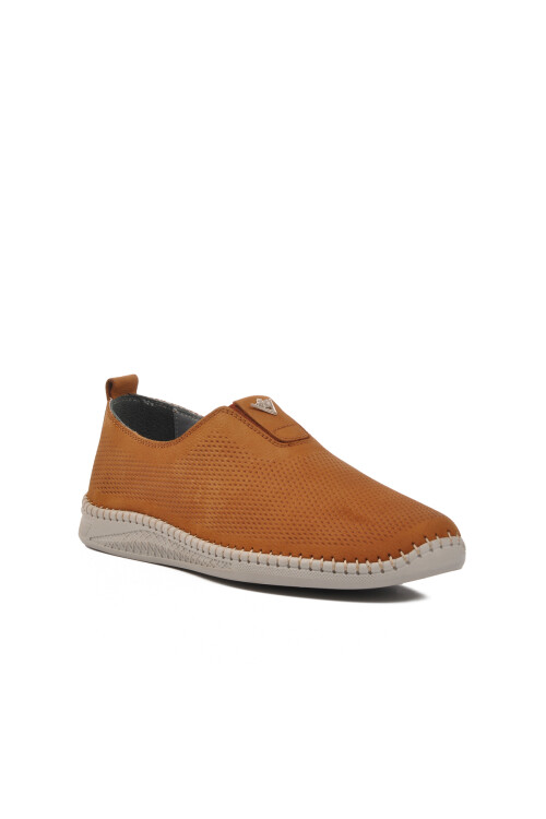 Tan Genuine Leather Mens Casual Shoes 614-BM