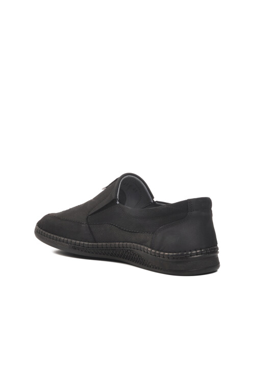 Siyah Nubuk Hakiki Deri Erkek Casual Ayakkabı 619 M