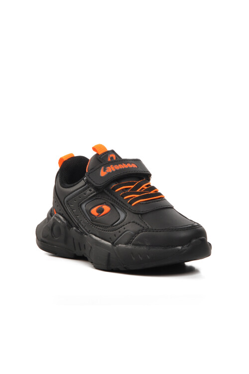 حذاء رياضي للأطفال باللونين الأسود والبرتقالي 720-25K P