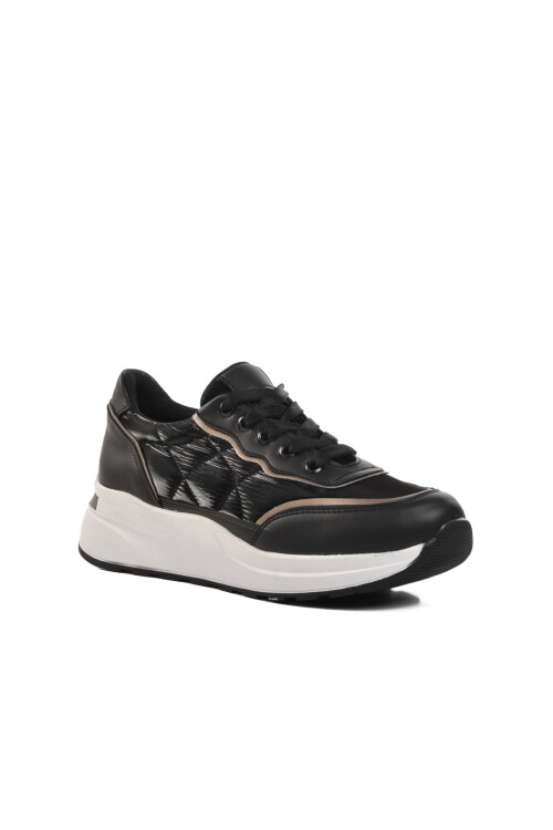 حذاء رياضي نسائي أسود-أبيض 7684 Z