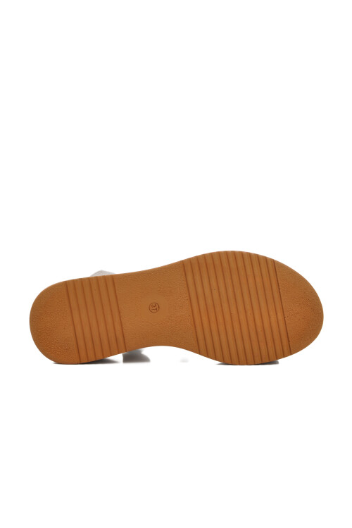 صندل نسائي من الجلد الطبيعي باللون الأبيض 9716 Z