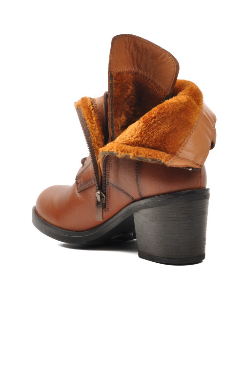 Taba Hakiki Deri Anatomik Kadın Bot 9812 Z