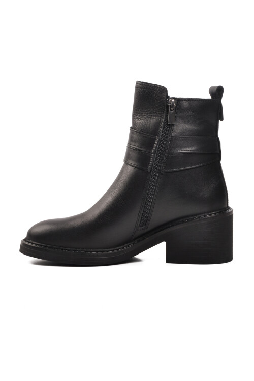 Siyah Hakiki Deri Anatomik Kadın Bot 9874 Z