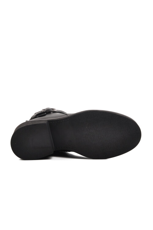 Siyah Hakiki Deri Anatomik Kadın Bot 9874 Z