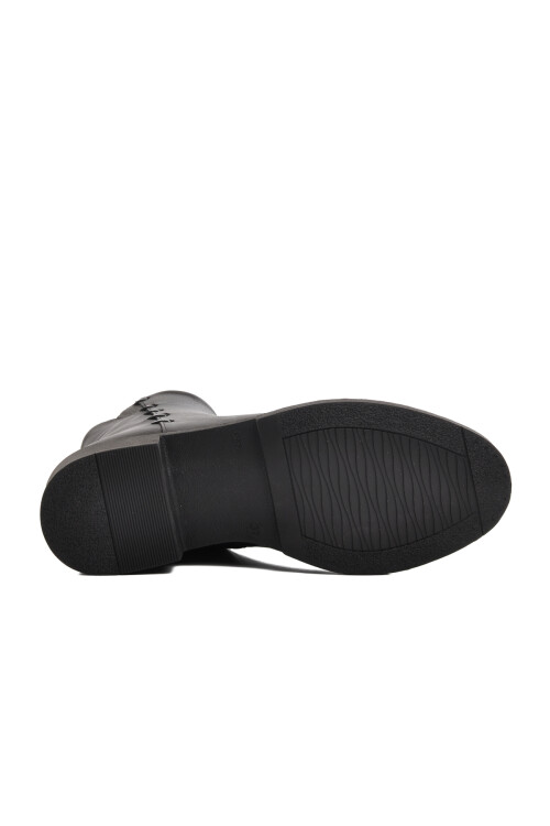 حذاء نسائي تشريحي من الجلد الطبيعي باللون الأسود 9894 Z